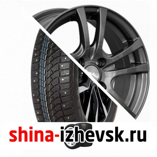 Колесо в сборе Viatti Brina Nordico (V-522) 185/65 R15 T 88 + СКАД Дели 6xR15 4×100 ET50 DIA60.1 Черно-серый цвет с перламутровыми оттенками в Ижевске